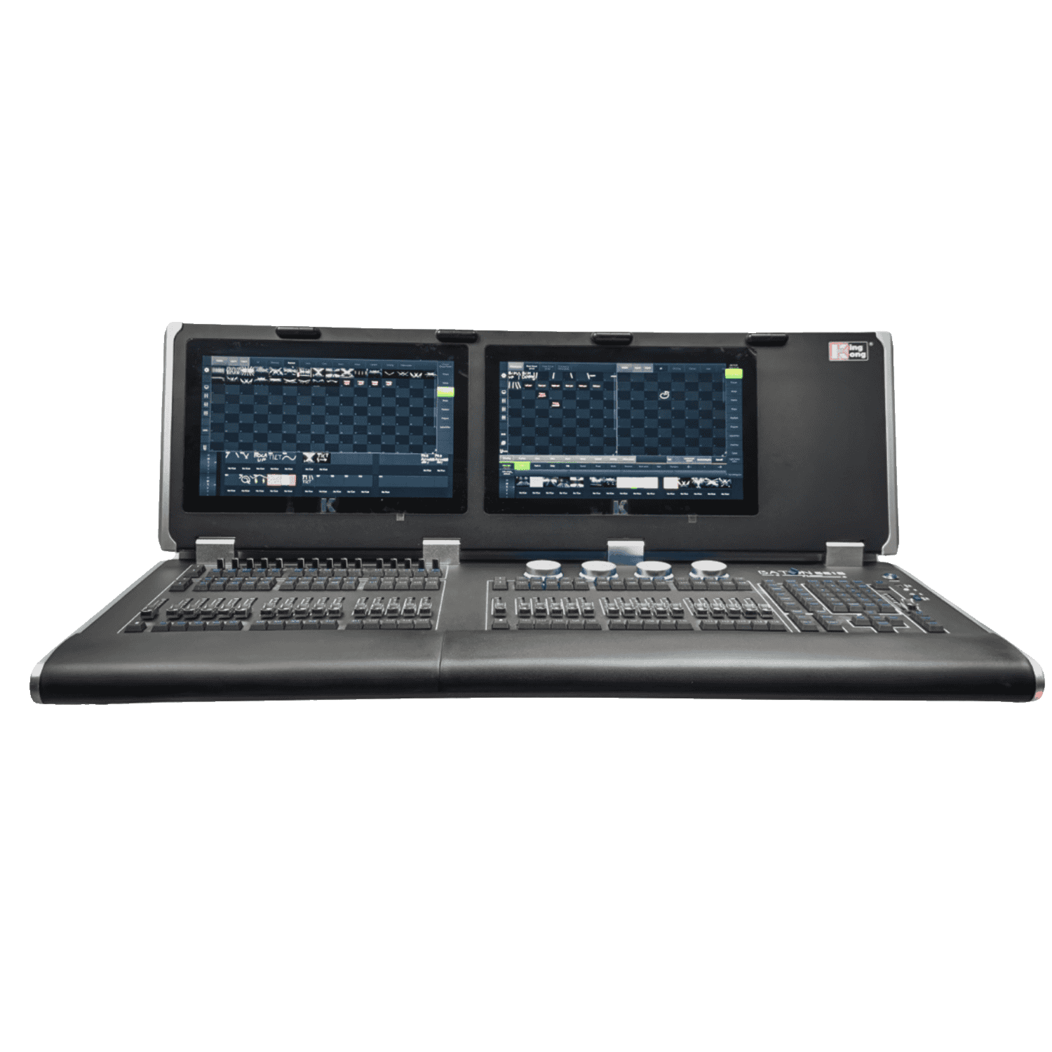LAMPO-Baton-6616-regia-luci-professionale-DMX-doppio-schermo-touch-con-flight-cases-kingkong-1