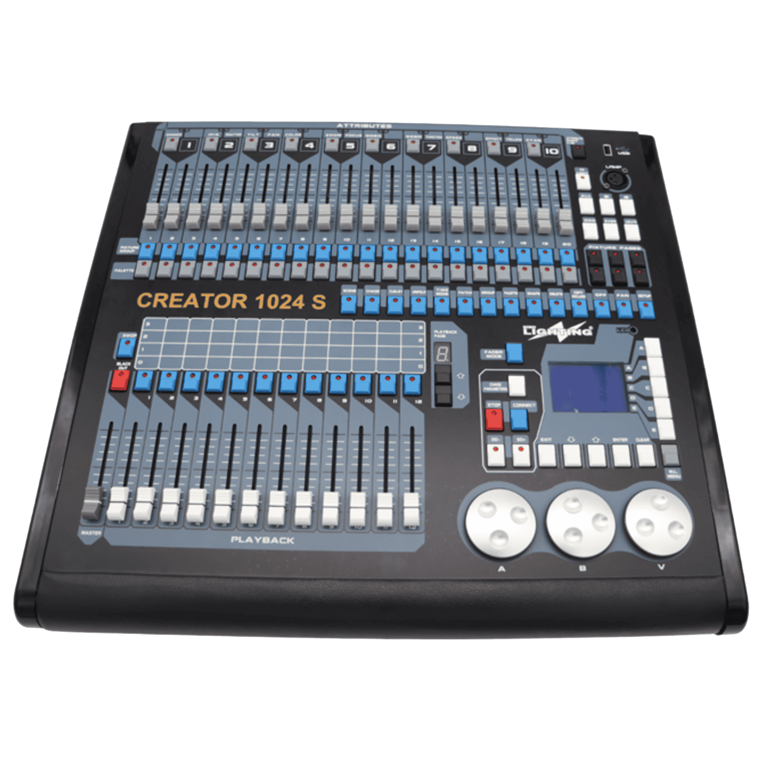 LAMPO-Centralina-DMX-PRO-CREATOR-1024S-con-numerosi-Effetti-e-Scene-già-installate-completo-di-Custodia-e-Cover-di-Protezione-kingkong